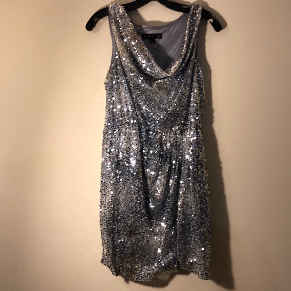 Aidan Mattox silver sequined dress - Picture 2 of 7